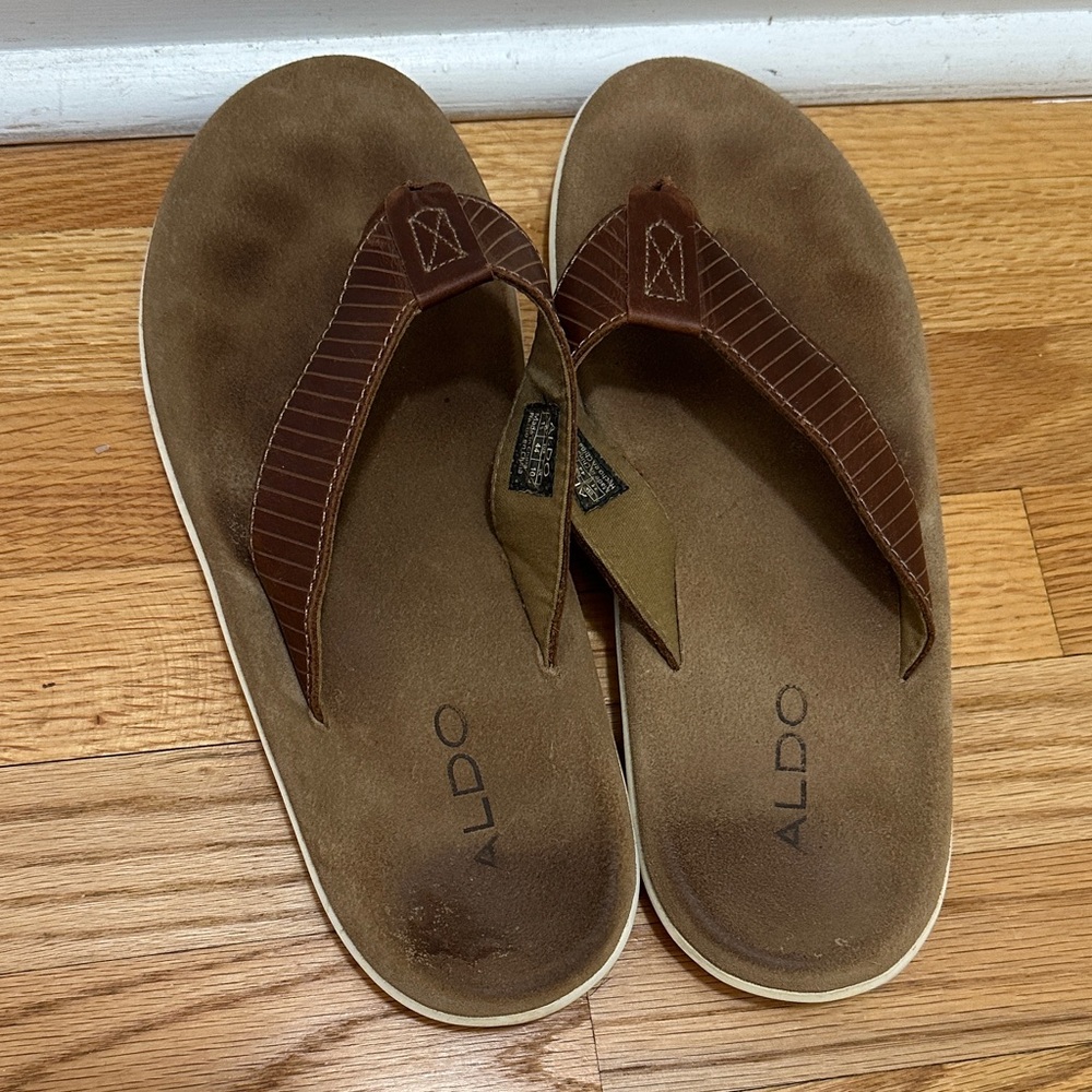 Aldo Tan and Brown Sandals